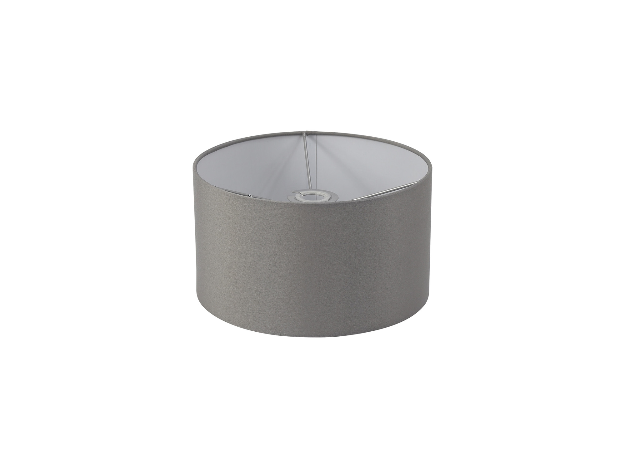 D0054  Sigma Cylinder 30cm Faux Silk Shade Grey, White